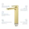 Kibi Blaze-T Single Handle Bathroom Vessel Sink Faucet with Pop Up Drain C-KBF1018BG-KPW101BG - alternate 10